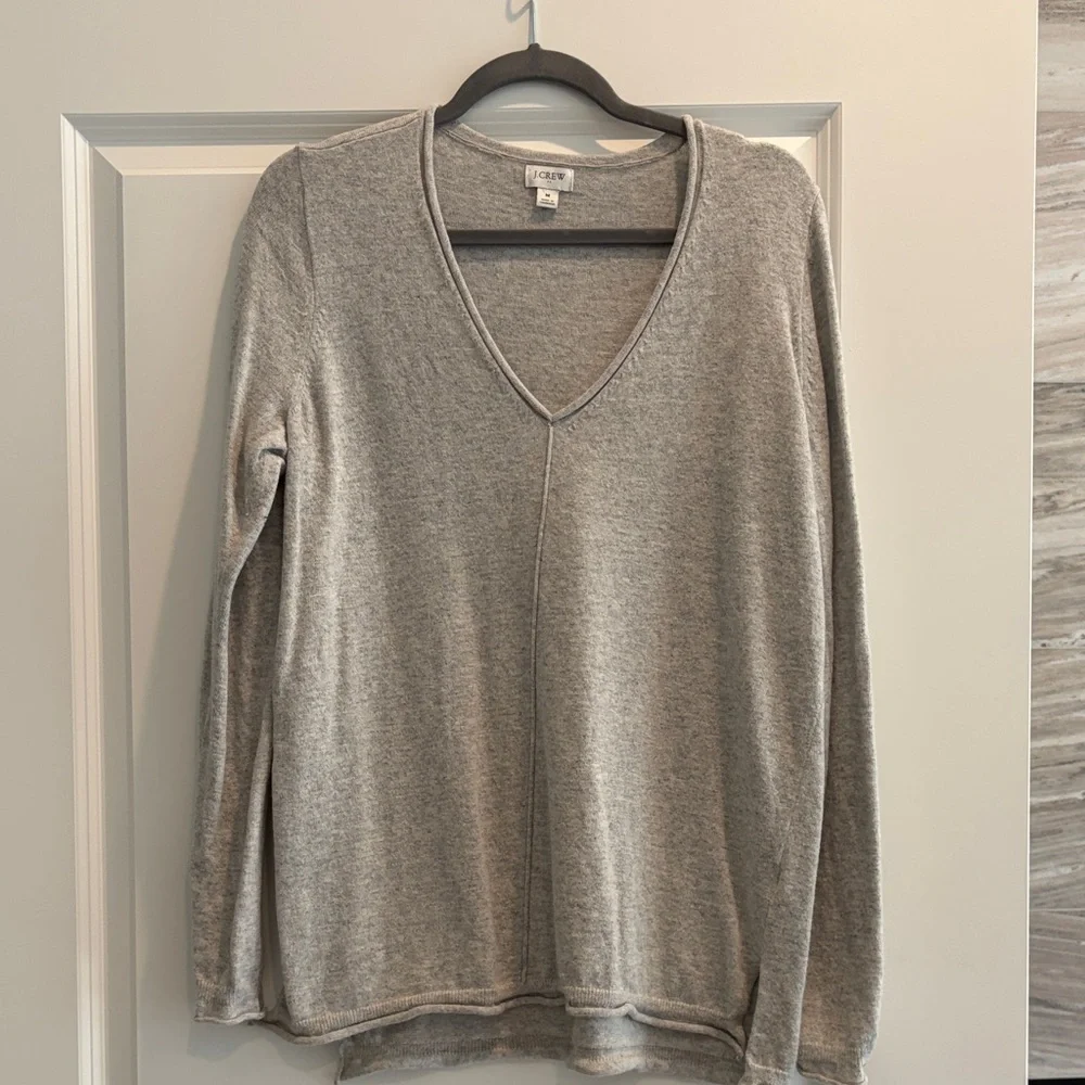 J. Crew Gray V-Neck Sweater